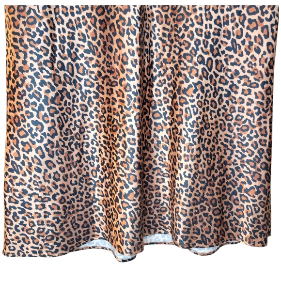 Something Navy Animal Print Midi Slip Skirt Size S - Picture 5 of 13